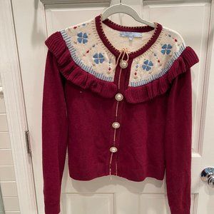 Burgundy Desk Cardigan